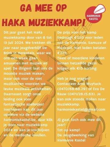 HaKa Muziekkamp 2024 © Harmonie Kastel