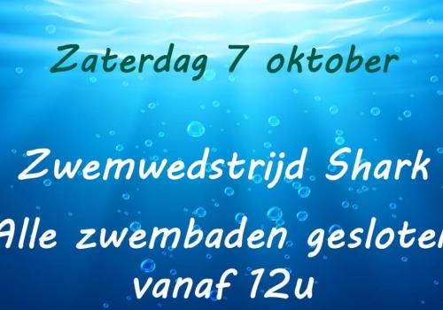 Zwembaden 's middags gesloten op zaterdag 7 oktober 