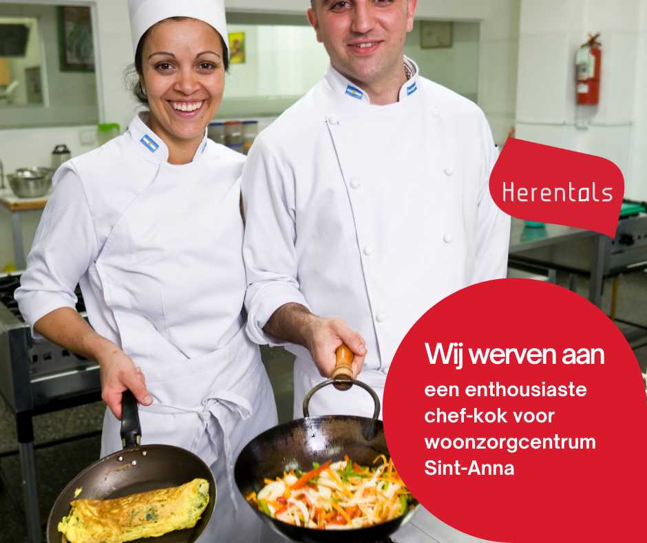 Vacature chef-kok woonzorgcentrum Sint-Anna