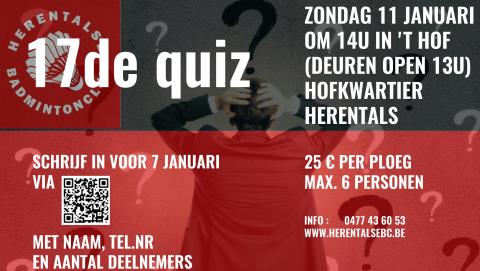 17de quiz van de Herentalse Badmintonclub © Alain Bex
