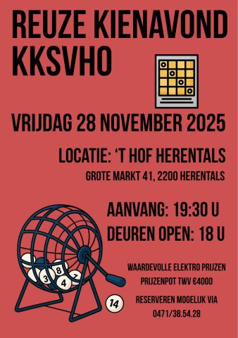 Reuze kienavond KKSVHo © KKSVHo