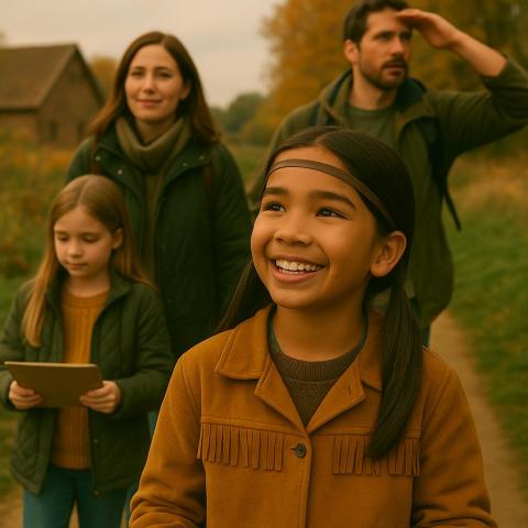 Aponi's Indianen Kinder Wandeling © The Old Farm