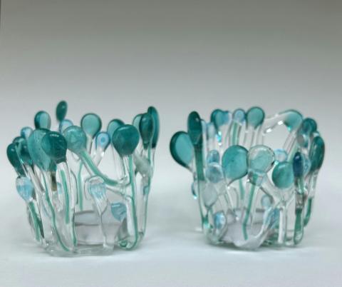 Glaskunst Workshop - Set Koraal Theelichtjes © ©Maaike Depauw