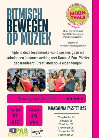 Ritmisch bewegen op muziek / organisatie Femma Mixinthals © femma Mixinthals