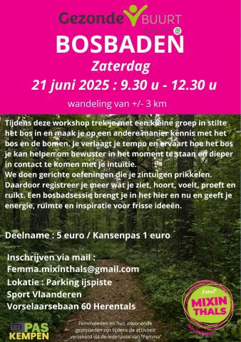 Bosbaden / organisatie Femma Mixinthals © Femma Mixinthals