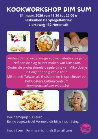 Kookactiviteit workshop Dim Sum  maken © Mixinthals