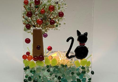 Glaskunst Workshop - Theelichtje met tafereeltje © ©Maaike Depauw