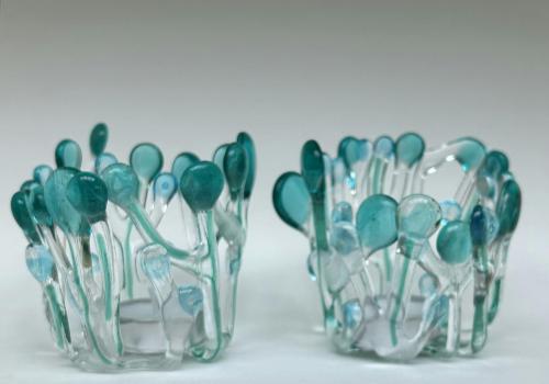 Glaskunst Workshop - Set Koraal Theelichtjes © ©Maaike Depauw