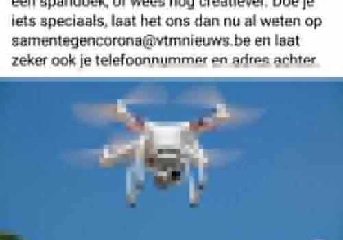Zwaai eens naar de drone van VTM!